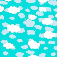 Clouds on blue background. Floating clouds. Vector illustration