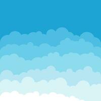 Clouds blue background. Floating clouds. Vector illustration