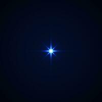 Glow light effect. Starburst on dark transparent background. Vector illustration