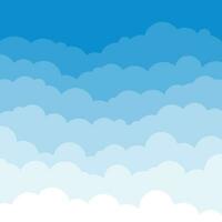 Clouds blue background. Floating clouds. Vector illustration