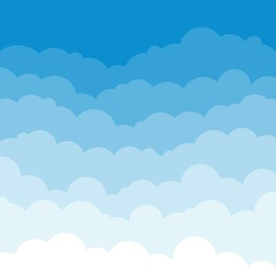 Clouds blue background. Floating clouds. Vector illustration