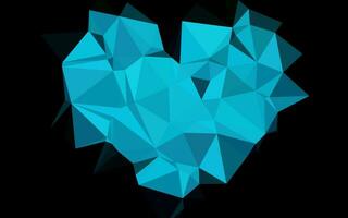 Dark BLUE vector abstract polygonal layout.