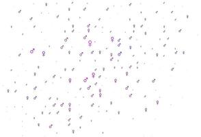 Light purple vector template with man, woman symbols.