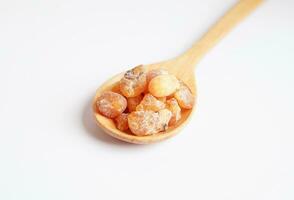 Frankincense or olibanum aromatic resin used in incense and perfumes. photo