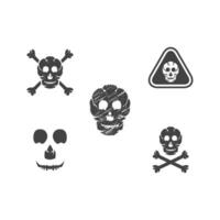 Skull vector icon illustration design