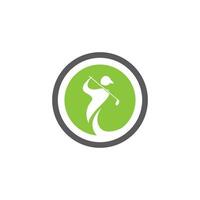 golf logo modelo icono diseño vector