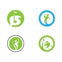 golf logo modelo icono diseño vector