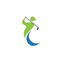 golf logo modelo icono diseño vector