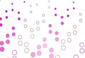 Light Pink vector background with bubbles.