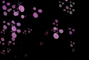 Dark Pink vector pattern with bubble shapes.