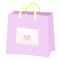 purple shopping bag png