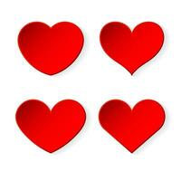 parer rojo corazón en blanco antecedentes. corazón icono. firmar de amor. vector ilustración