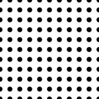 Seamless geometric pattern. Black circle on white background. Simple repeat ornament. Vector illustration