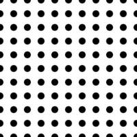 Seamless geometric pattern. Black circle on white background. Simple repeat ornament. Vector illustration