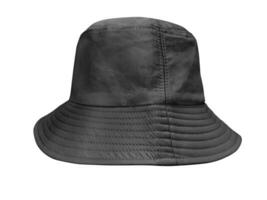 black bucket hat Isolated on a white background photo