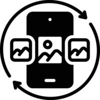 Solid icon for changing vector
