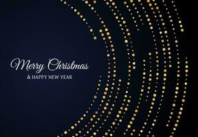 Merry Christmas of gold glitter pattern vector