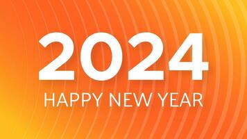 2024 Happy New Year on colorful background vector