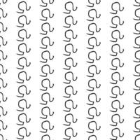 Seamless pattern with sketch round squiggle vector