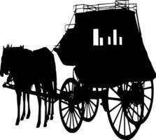 Carriage Silhouette Vector on white background