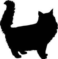 gato silueta vector en blanco antecedentes