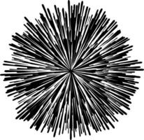 Fireworks Silhouette Vector on white background