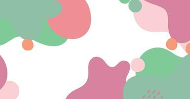 Abstract background various shapes and doodle objects pastel color vector