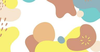 Abstract background various shapes and doodle objects pastel color vector