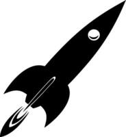 Spaceship Silhouette Vector on white background