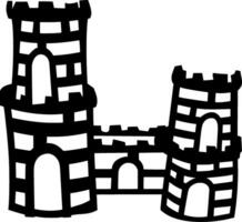 Castle Silhouette Vector on white background