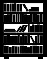 Book Stack Silhouette Vector on white background