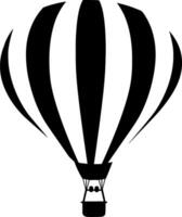 Hot Air Ballon  Silhouette Vector on white background