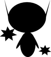 Alien Silhouette Vector on white background