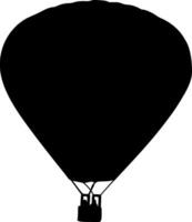 Hot Air Ballon  Silhouette Vector on white background