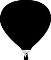 Hot Air Ballon  Silhouette Vector on white background