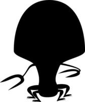 Alien Silhouette Vector on white background