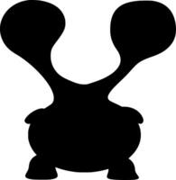 Alien Silhouette Vector on white background