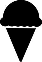 Ice Cream Silhouette Vector on white background