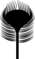 Feathers Silhouette Vector on white background