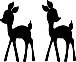 Deer Silhouette Vector on white background