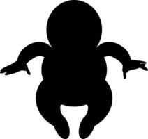 Alien Silhouette Vector on white background