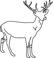 Deer Silhouette Vector on white background