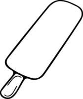 Ice Cream Silhouette Vector on white background