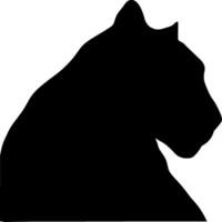 Panther Silhouette Vector on white background