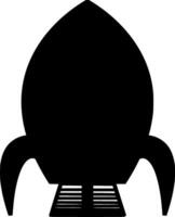 Spaceship Silhouette Vector on white background