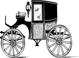 Carriage Silhouette Vector on white background