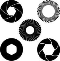 Camera Shutter Silhouette Vector on white background