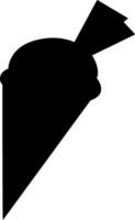 Ice Cream Silhouette Vector on white background