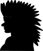 Indian Silhouette Vector on white background