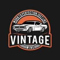 Vantage car t-shirt design, Classic car poster with typography vector